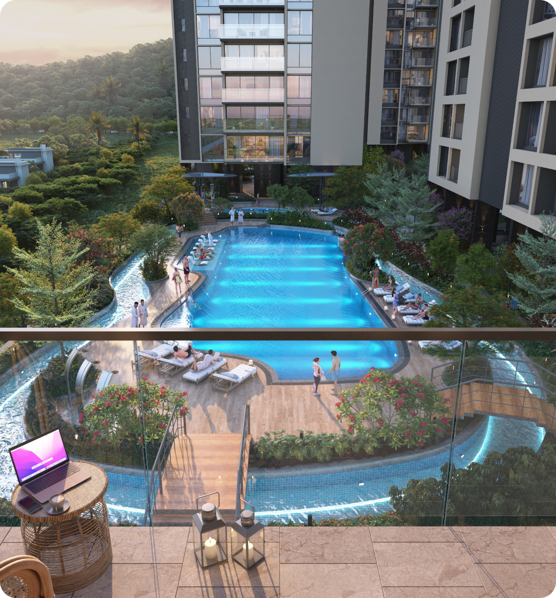 SWIMMING POOL WITH LAZY RIVER